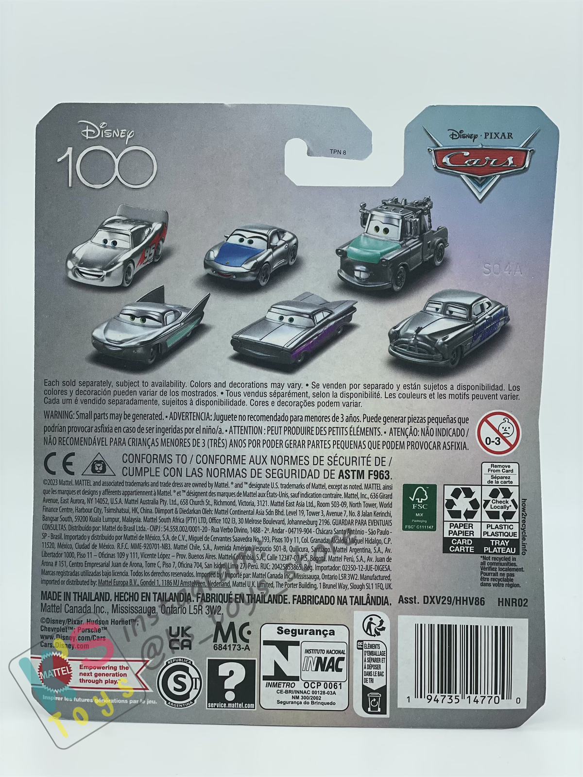 DISNEY PIXAR CARS BY MATTEL, SILVER FLO EXCLUSIVE DISNEY 100 YEARS - 2023 NEW RELEASE - BNIP