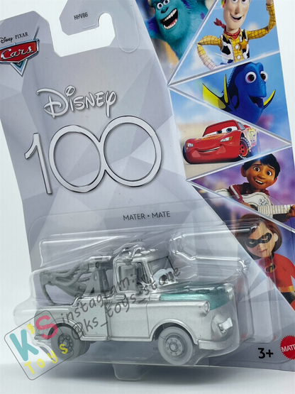 DISNEY PIXAR CARS BY MATTEL - "SILVER MATER" 100 YEARS DISNEY ANNIVERSARY 2023 NEW RELEASE - BNIP