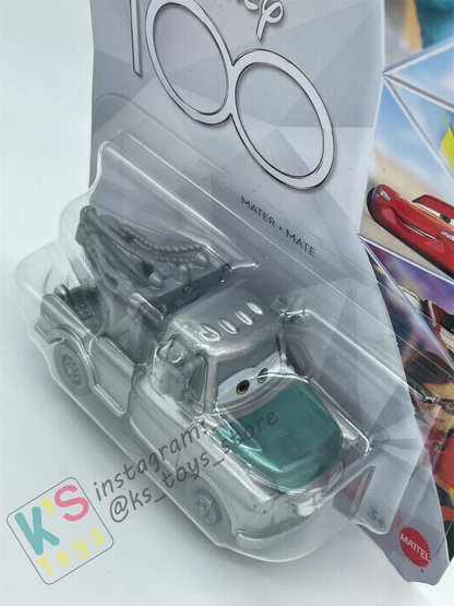 DISNEY PIXAR CARS BY MATTEL - "SILVER MATER" 100 YEARS DISNEY ANNIVERSARY 2023 NEW RELEASE - BNIP