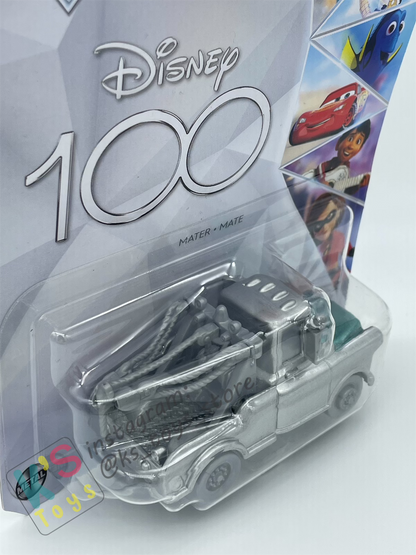 DISNEY PIXAR CARS BY MATTEL - "SILVER MATER" 100 YEARS DISNEY ANNIVERSARY 2023 NEW RELEASE - BNIP