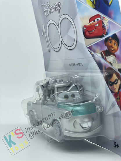 DISNEY PIXAR CARS BY MATTEL - "SILVER MATER" 100 YEARS DISNEY ANNIVERSARY 2023 NEW RELEASE - BNIP
