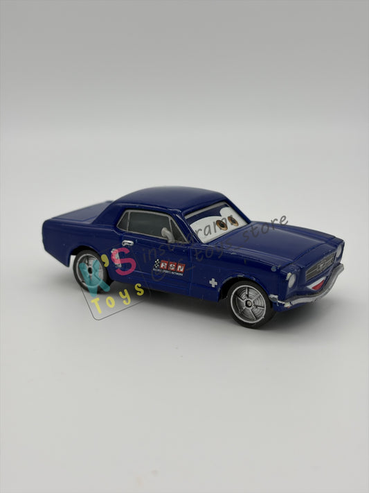 PRE-OWNED / LOOSE DISNEY PIXAR CARS - "BRENT MUSTANGBURGER" CARS 2 SERIES - PLAYED IN GOOD CONDITION