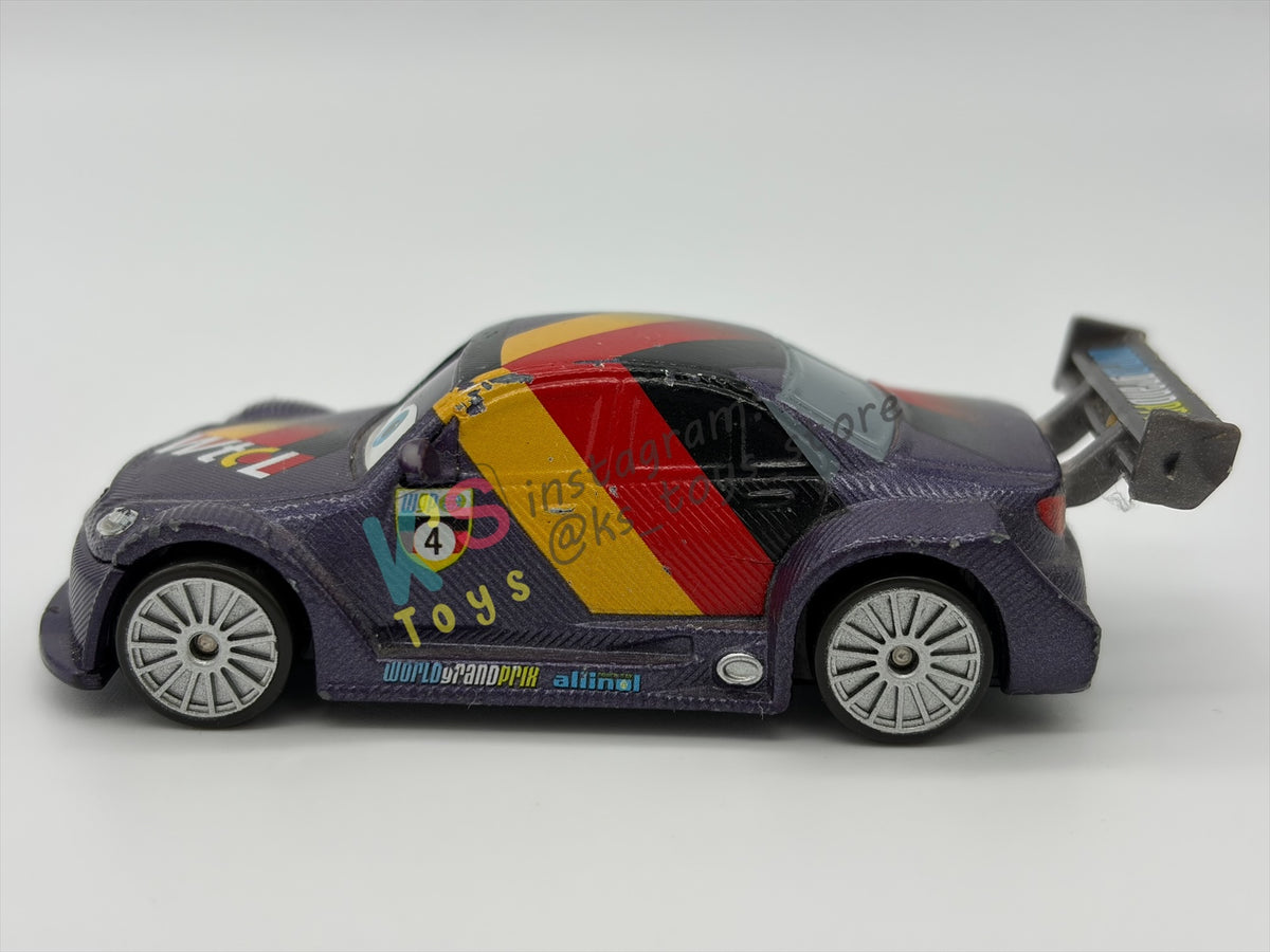 FREE ITEM!!! PRE-OWNED / LOOSE DISNEY PIXAR CARS BY MATTEL - "MAX SCHNELLS" - CARS 2 SERIES - PLAYED CONDITION - READ DESCRIPTION!!!!!!!!!!!