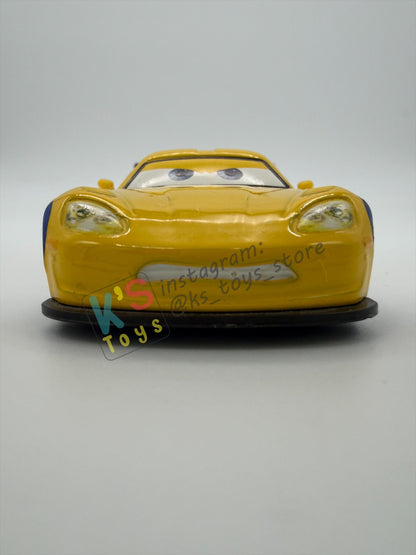 PRE-OWNED / LOOSE DISNEY PIXAR CARS BY MATTEL - "JEFF GORVETTE" - CARS 2 SERIES - NEAR MINT CONDITION - READ DESCRIPTION!!!!!!!!!!!