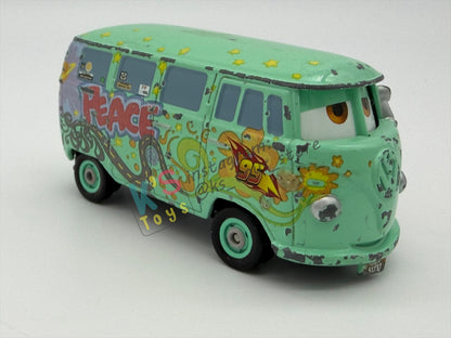 PRE-OWNED / LOOSE DISNEY PIXAR CARS - "RACE TEAM FILLMORE" CARS 2 SERIES - PLAYED CONDITION - READ DESCRIPTION!!!!!!!!!!