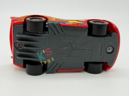 PRE-OWNED / LOOSE DISNEY PIXAR CARS BY MATTEL - "LIGHTNING MCQUEEN WITH RACING WHEELS" CARS 2 SERIES - PLAYED IN GOOD CONDITION - READ DESCRIPTION!!!!!!!!!!