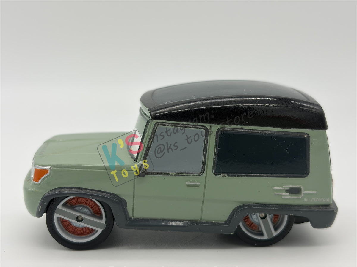 DISNEY STORE OF DISNEY PIXAR CARS 1:43 - MILEX AXLEROD - CARS 2 SERIES - PRE-OWNED IN GOOD CONDITION