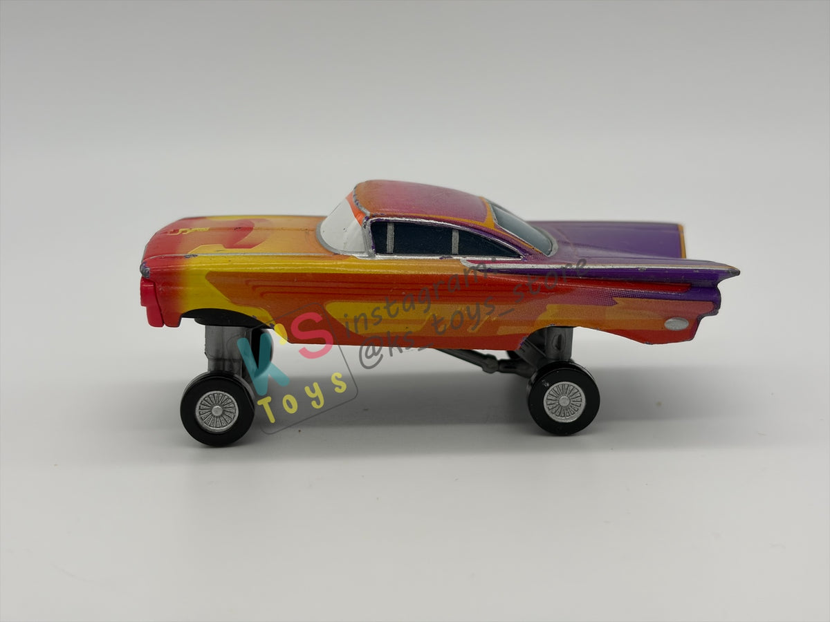 PRE-OWNED / LOOSE DISNEY PIXAR CARS BY MATTEL, "HYDRAULIC RADIATOR SPRINGS RAMONE" - CARS 2 RS RACE 7 PACK SERIES - GOOD CONDITION - READ DESCRIPTION!!!!!!!!!!!