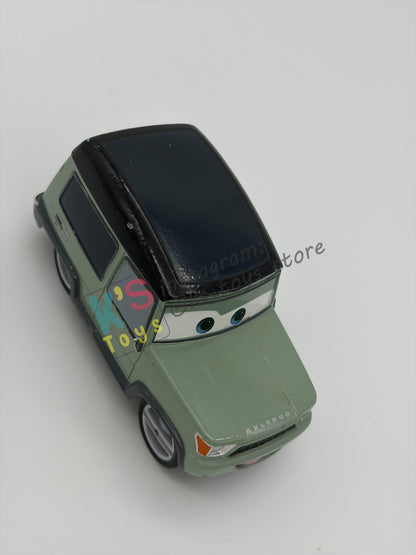 DISNEY STORE OF DISNEY PIXAR CARS 1:43 - MILEX AXLEROD - CARS 2 SERIES - PRE-OWNED IN GOOD CONDITION