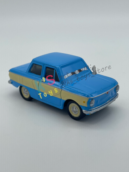 PRE-OWNED / LOOSE DISNEY PIXAR CARS 1:55 BY MATTEL - "VLADIMIR TRUNKOV WITH CAR BOOT" CARS 2 LONDON CHASE SERIES - NEAR MINT CONDITION
