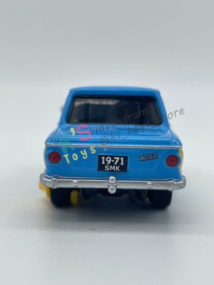 PRE-OWNED / LOOSE DISNEY PIXAR CARS 1:55 BY MATTEL - "VLADIMIR TRUNKOV WITH CAR BOOT" CARS 2 LONDON CHASE SERIES - NEAR MINT CONDITION