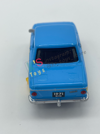 PRE-OWNED / LOOSE DISNEY PIXAR CARS 1:55 BY MATTEL - "VLADIMIR TRUNKOV WITH CAR BOOT" CARS 2 LONDON CHASE SERIES - NEAR MINT CONDITION