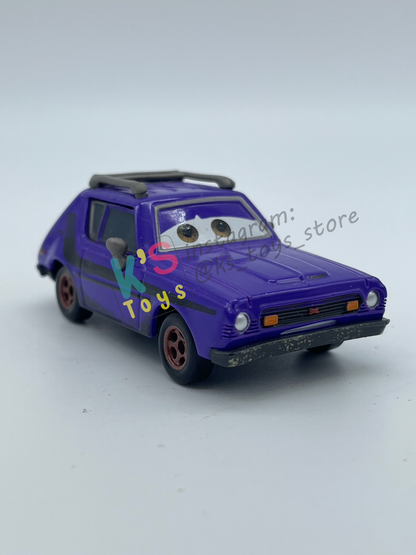PRE-OWNED / LOOSE DISNEY PIXAR CARS 1:55 BY MATTEL - "DON CRUMLIN (BROWN EYES VARIANT)" CARS 2 LONDON CHASE SERIES - NEAR MINT CONDITION