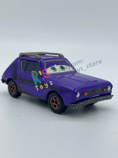 PRE-OWNED / LOOSE DISNEY PIXAR CARS 1:55 BY MATTEL - "DON CRUMLIN (GREEN EYES)" CARS 2 SERIES - NEAR MINT CONDITION