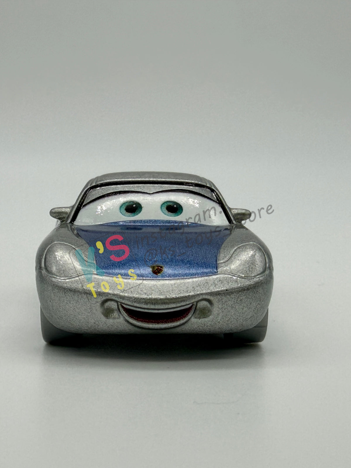 PRE-OWNED / LOOSE DISNEY PIXAR CARS - "SALLY DISNEY 100 YEAR SILVER" DISNEY 100 YEAR SERIES - MINT / NEAR MINT CONDITION