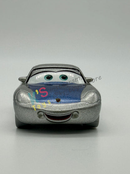 PRE-OWNED / LOOSE DISNEY PIXAR CARS - "SALLY DISNEY 100 YEAR SILVER" DISNEY 100 YEAR SERIES - MINT / NEAR MINT CONDITION