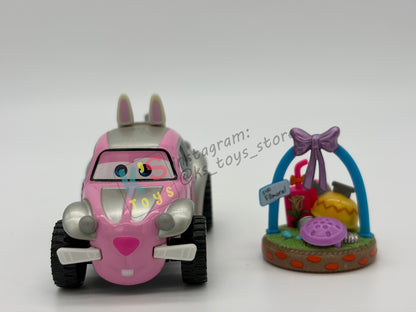PRE-OWNED / LOOSE DISNEY PIXAR CARS - "EASTER BUGGY WITH BASKET" MATER AND THE EASTER BUGGY SERIES - MINT / NEAR MINT CONDITION