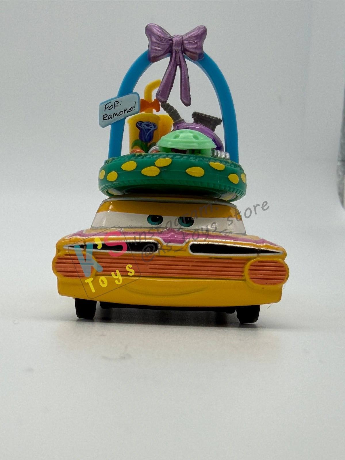 PRE-OWNED / LOOSE DISNEY PIXAR CARS - "EASTER RAMONE WITH BASKET" MATER AND THE EASTER BUGGY SERIES - MINT / NEAR MINT CONDITION