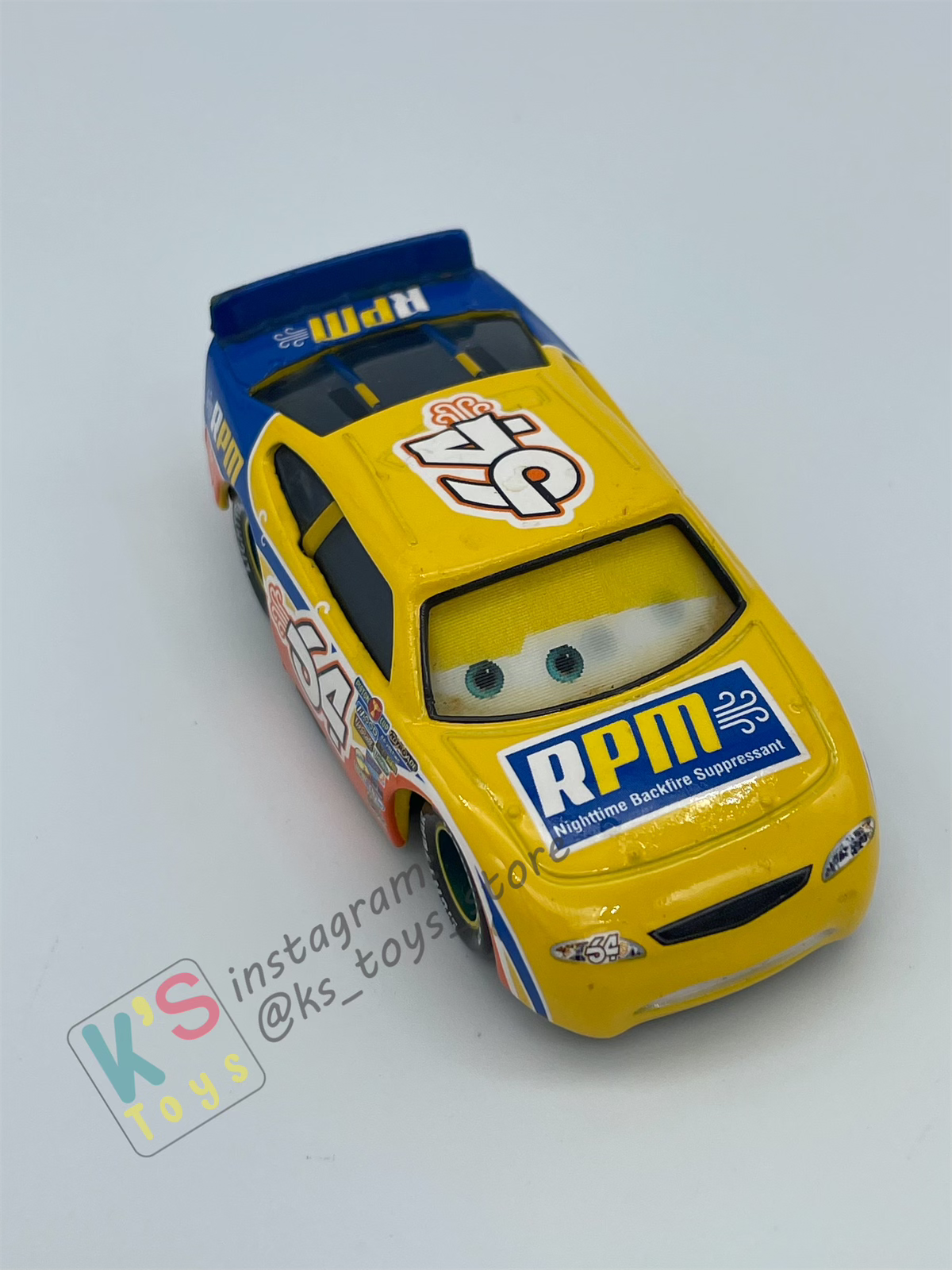 PRE-OWNED / LOOSE DISNEY PIXAR CARS - "WINFORD BRADFORD RPM" LENTICULAR EYES SERIES - EXCELLENT CONDITION