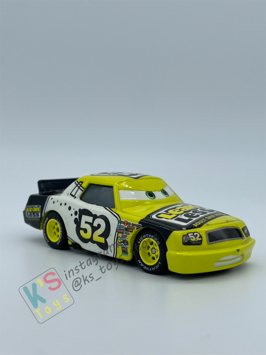 PRE-OWNED / LOOSE DISNEY PIXAR CARS - "CLAUDE SCRUGGS #52 LEAK LESSI" RUBBER TIRES - GOOD CONDITION