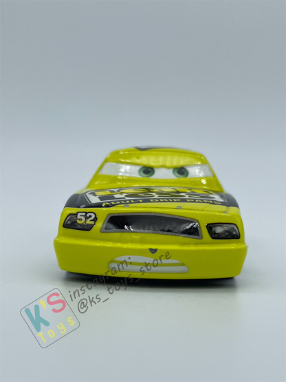 PRE-OWNED / LOOSE DISNEY PIXAR CARS - "CLAUDE SCRUGGS #52 LEAK LESSI" RUBBER TIRES - GOOD CONDITION