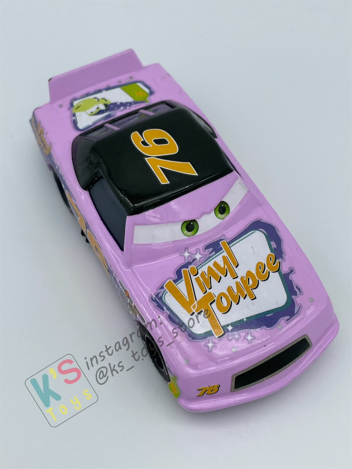 PRE-OWNED / LOOSE DISNEY PIXAR CARS - "VINYL TOUPEE" RUBBER TIRES - GOOD CONDITION