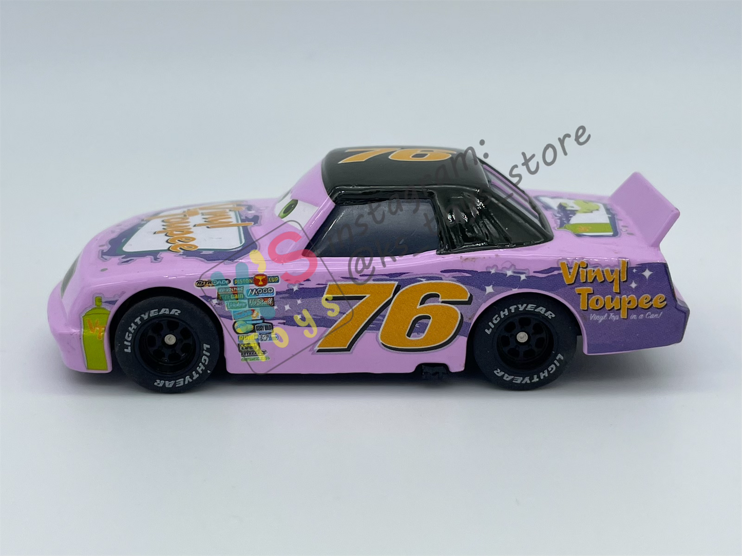 PRE-OWNED / LOOSE DISNEY PIXAR CARS - "VINYL TOUPEE" RUBBER TIRES - GOOD CONDITION