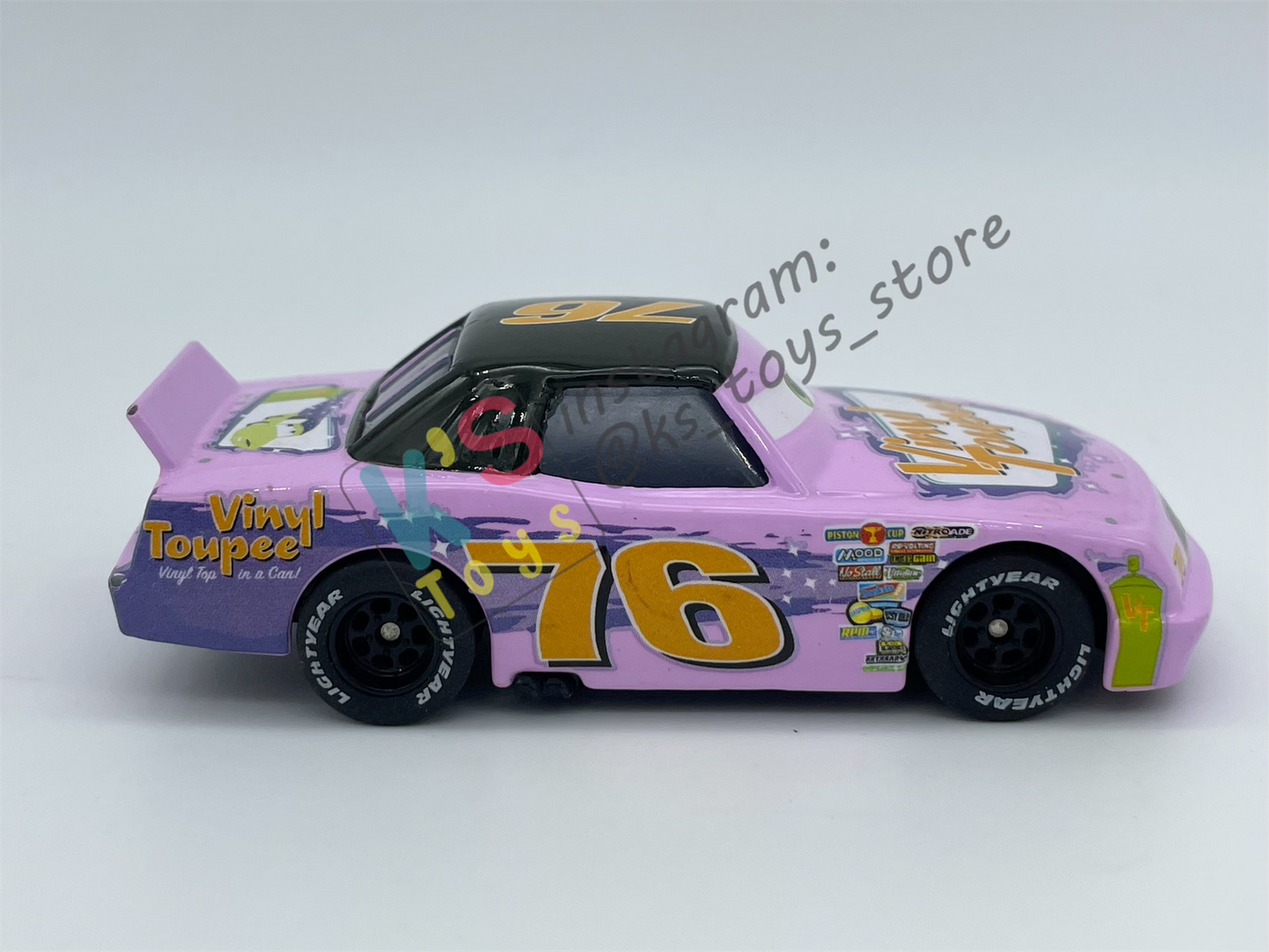 PRE-OWNED / LOOSE DISNEY PIXAR CARS - "VINYL TOUPEE" RUBBER TIRES - GOOD CONDITION