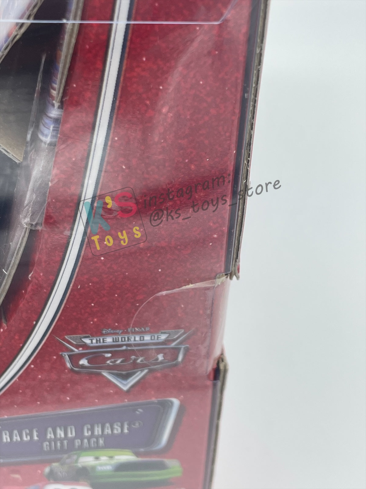 DISNEY PIXAR CARS 1:55 BY MATTEL - RACE AND CHASE 4 PACK - LIGHTNING MCQUEEN, CHICK HICKS, THE KING AND RE-VOLTING - BNIB