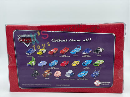 DISNEY PIXAR CARS 1:55 BY MATTEL - RACE AND CHASE 4 PACK - LIGHTNING MCQUEEN, CHICK HICKS, THE KING AND RE-VOLTING - BNIB