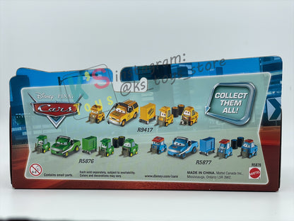 DISNEY PIXAR CARS 1:55 BY MATTEL, TEAM HTB CREW 4 PACK, BRUISER BUKOWSKI (BLUE EYES), BRUISER BUKOWSKI (WORRIED), CHICK HICKS WIDE PITTY AND CHICK CHIEF CREW - PISTON CUP NIGHTS - BNIP