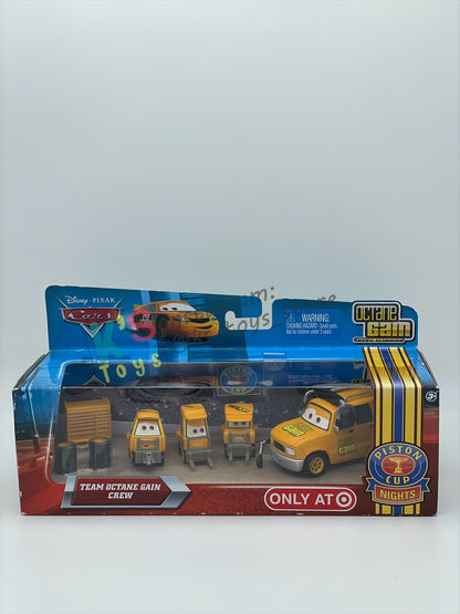DISNEY PIXAR CARS 1:55 BY MATTEL, TEAM OCTANE GAIN CREW 4 PACK - PISTON CUP NIGHTS - BNIP