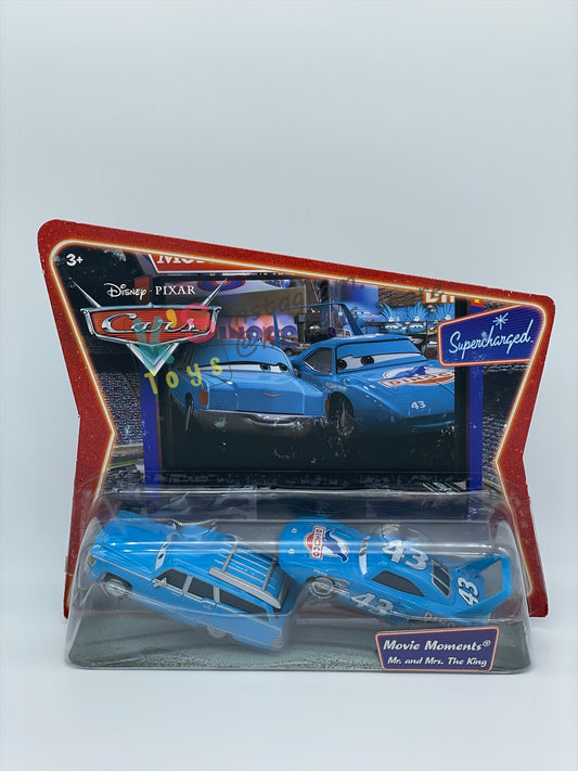 Disney Pixar Cars 1:55 by Mattel 2-Pack MOVIE MOMENTS SUPERCHARGED, MR. AND MRS. THE KING - BNIP