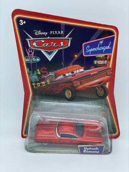 DISNEY PIXAR CARS 1:55 BY MATTEL, HYDRAULIC RAMONE - SUPERCHARGED - BNIP