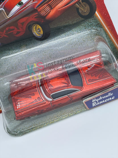 DISNEY PIXAR CARS 1:55 BY MATTEL, HYDRAULIC RAMONE - SUPERCHARGED - BNIP