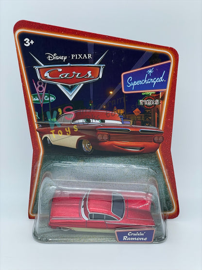 DISNEY PIXAR CARS 1:55 BY MATTEL, CRUISIN' (CRUISING) RAMONE (OLD SCHOOL RAMONE) - SUPERCHARGED SERIES - BNIP