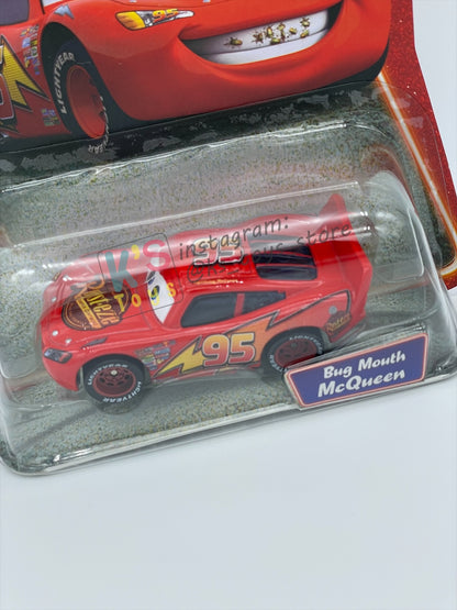 DISNEY PIXAR CARS 1:55 BY MATTEL, BUG MOUTH LIGHTNING MCQUEEN - SUPERCHARGED SERIES - BNIP