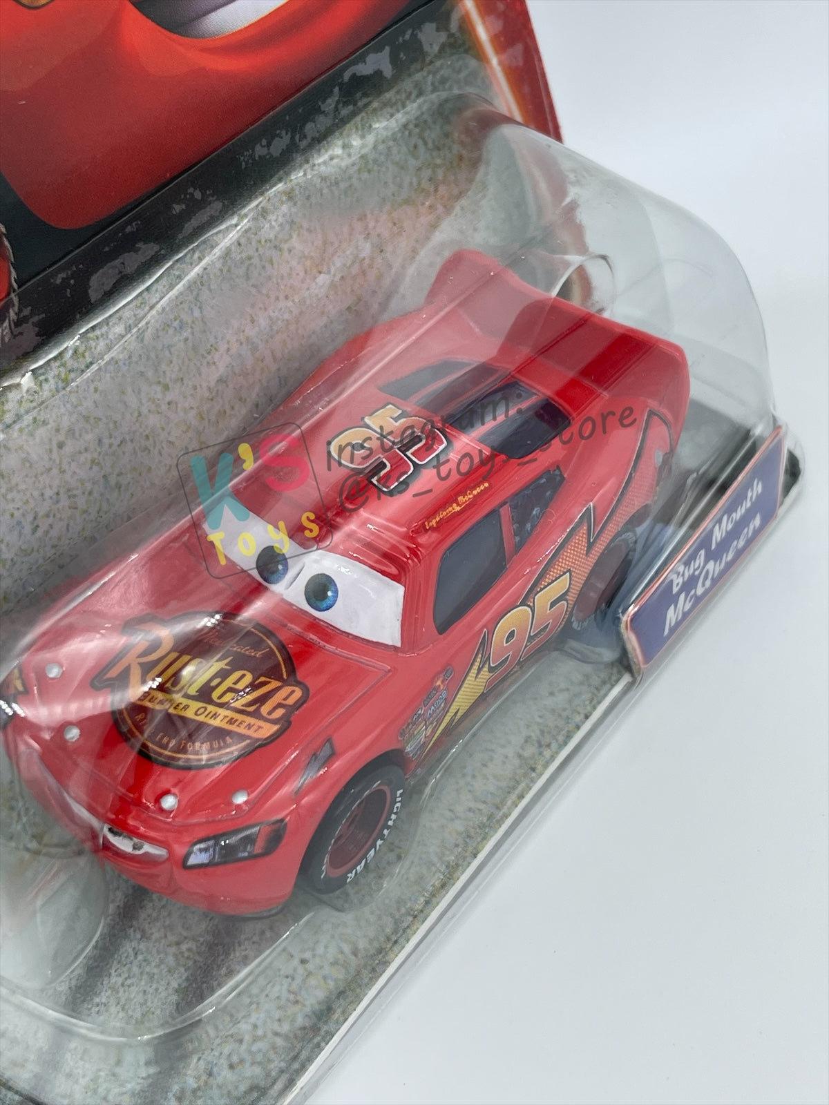 DISNEY PIXAR CARS 1:55 BY MATTEL, BUG MOUTH LIGHTNING MCQUEEN - SUPERCHARGED SERIES - BNIP