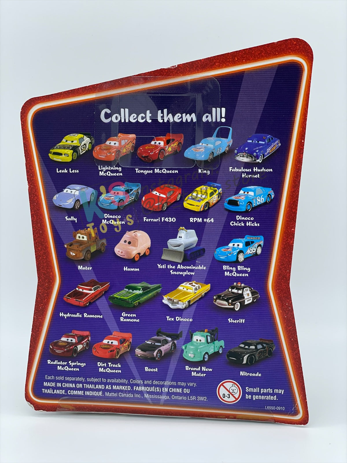 DISNEY PIXAR CARS 1:55 BY MATTEL, BUG MOUTH LIGHTNING MCQUEEN - SUPERCHARGED SERIES - BNIP