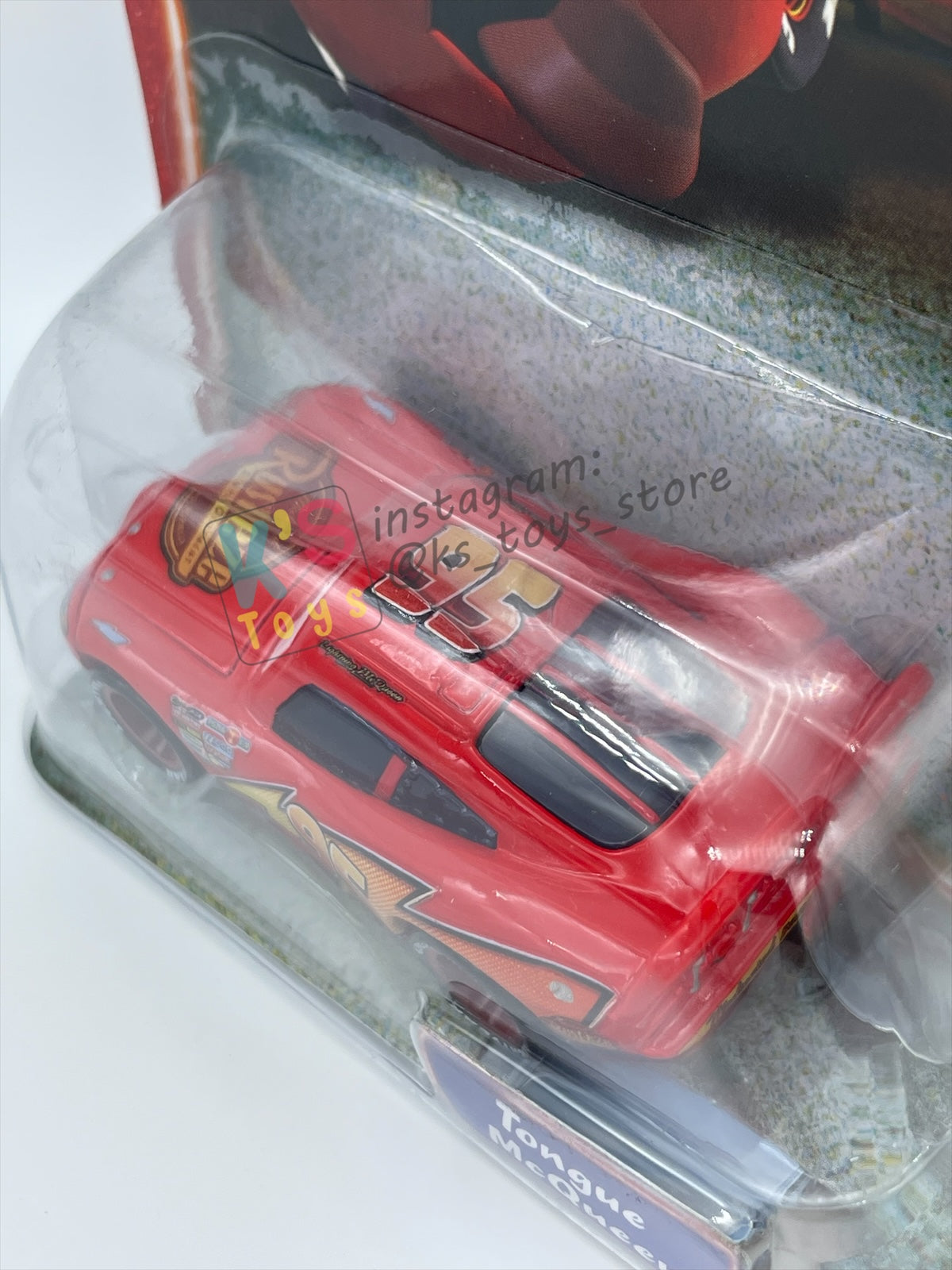 DISNEY PIXAR CARS 1:55 BY MATTEL, TONGUE LIGHTNING MCQUEEN - SUPERCHARGED SERIES - BNIP