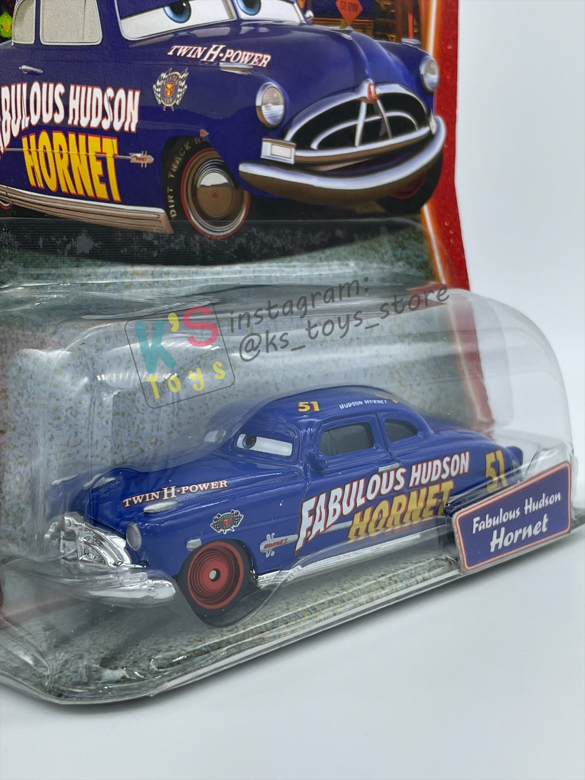 DISNEY PIXAR CARS 1:55 BY MATTEL, FABULOUS HUDSON HORNET - SUPERCHARGED SERIES - BNIP