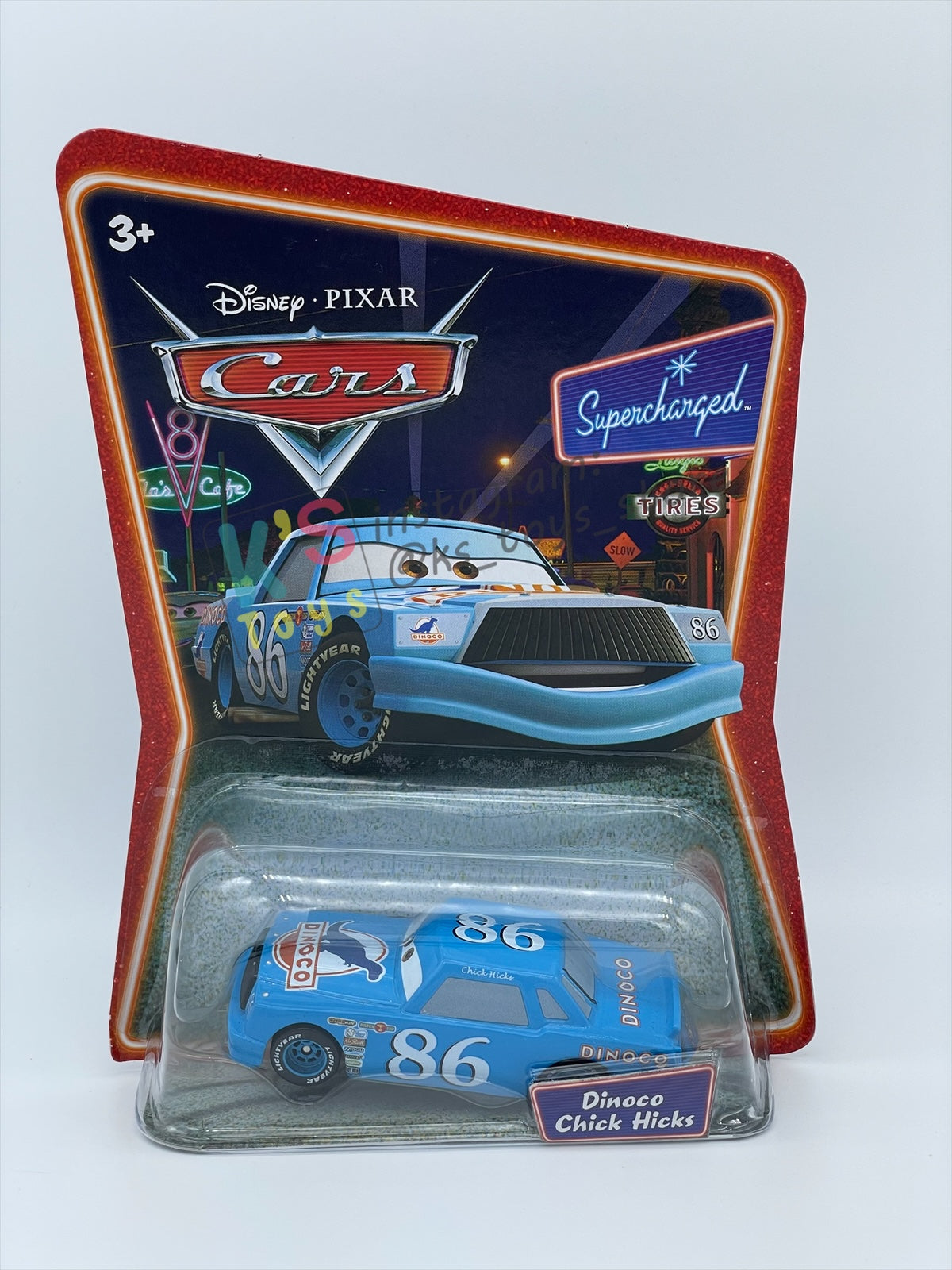 DISNEY PIXAR CARS 1:55 BY MATTEL, DINOCO CHICK HICKS - SUPERCHARGED SERIES - BNIP