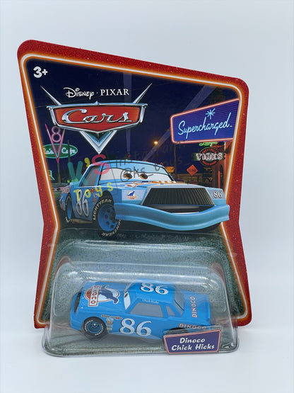 DISNEY PIXAR CARS 1:55 BY MATTEL, DINOCO CHICK HICKS - SUPERCHARGED SERIES - BNIP
