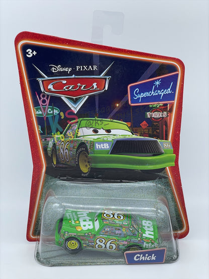 DISNEY PIXAR CARS 1:55 BY MATTEL, CHICK HICKS - SUPERCHARGED SERIES - BNIP