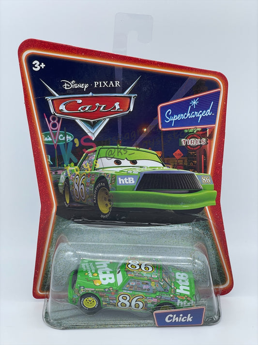 DISNEY PIXAR CARS 1:55 BY MATTEL, CHICK HICKS - SUPERCHARGED SERIES - BNIP