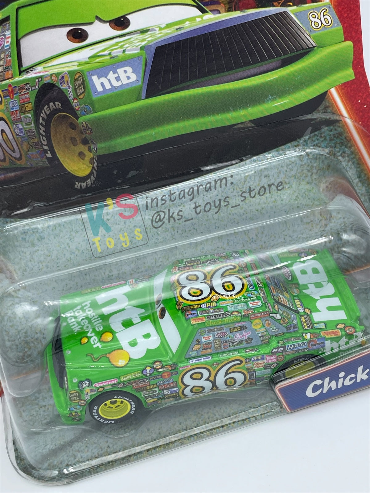 DISNEY PIXAR CARS 1:55 BY MATTEL, CHICK HICKS - SUPERCHARGED SERIES - BNIP