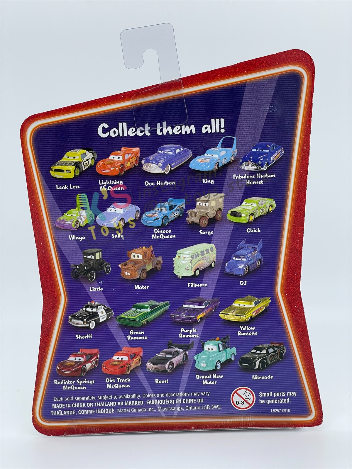 DISNEY PIXAR CARS 1:55 BY MATTEL, CHICK HICKS - SUPERCHARGED SERIES - BNIP