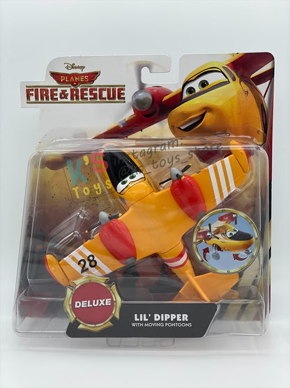 DISNEY PLANES BY MATTEL - LIL DIPPER WITH MOVING PONTOONS - FIRE AND RESCUE SERIES - BNIP