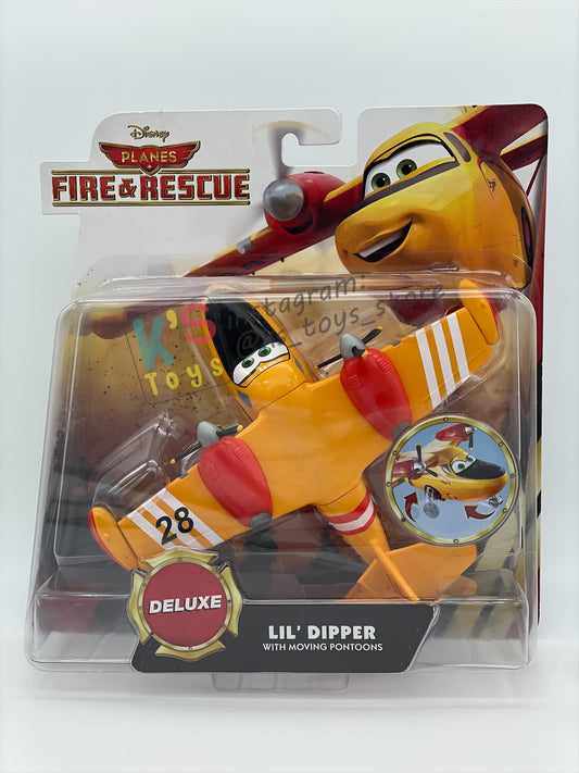 DISNEY PLANES BY MATTEL - LIL DIPPER WITH MOVING PONTOONS - FIRE AND RESCUE SERIES - BNIP