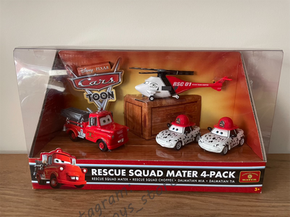 DISNEY PIXAR CARS - CARS TOON RESCUE SQUAD MATER 4-PACK GIFT SET BNIB